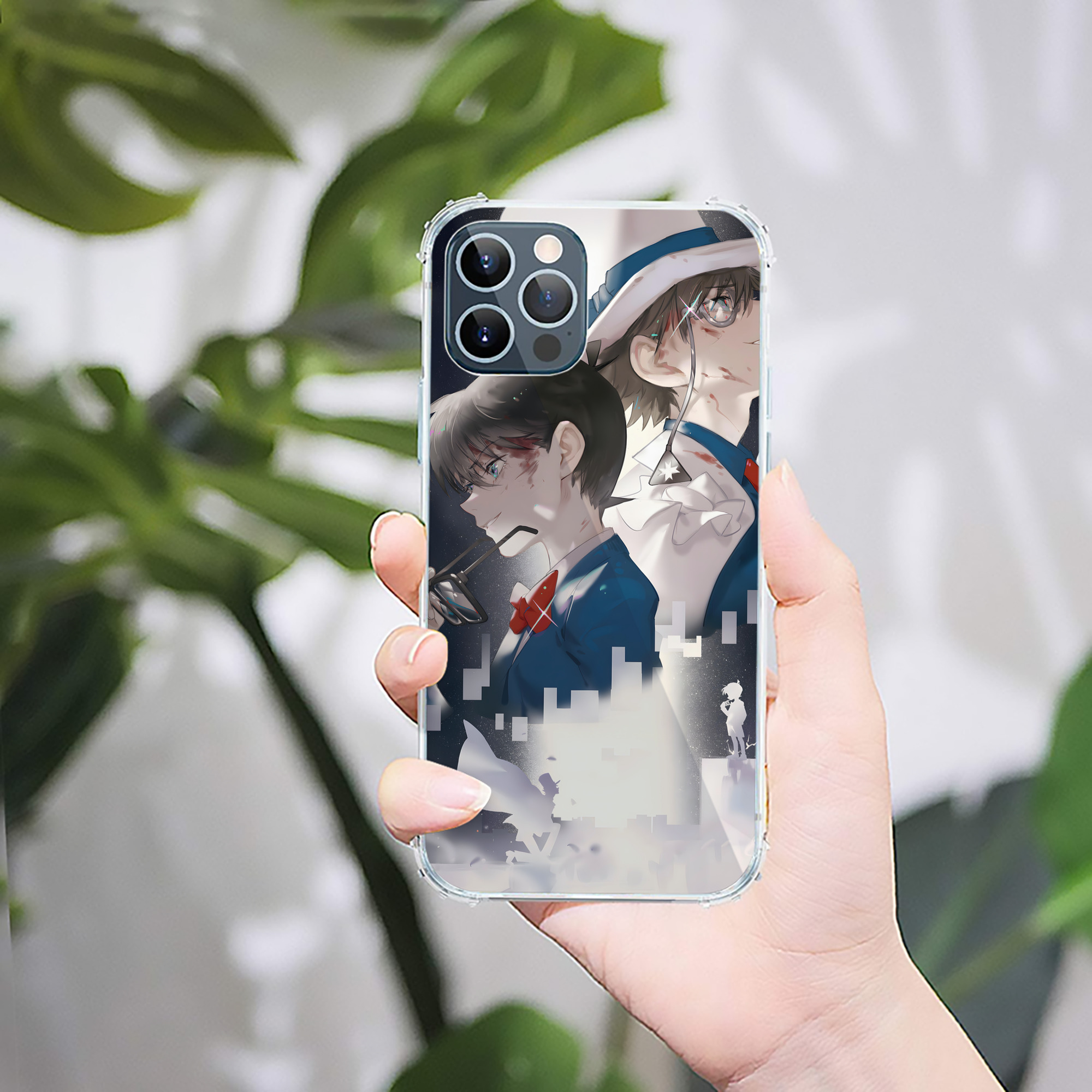 （画像用） 名探偵コナン Detective Conan 【iPhone 12シリーズ対応】透明スマホケース（クリアソフトケース）